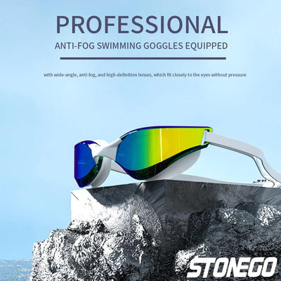 Professional Anti-Fog Swim Goggles with HD Wide-Angle Lens