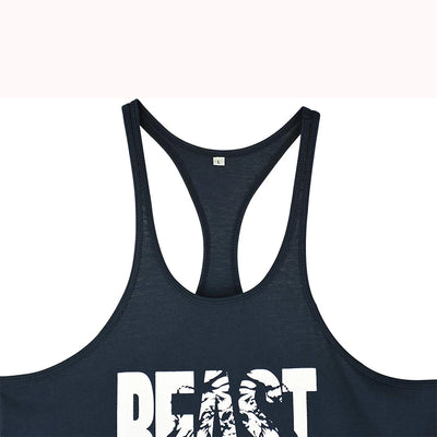 Mens Bodybuilding Printed Muscle Stringer