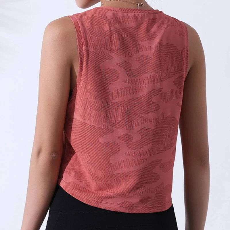 Women Camouflage Running Vest