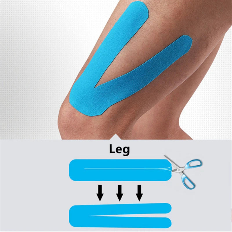 Kinesiology Tape 5cm 5m Elastic Kinesio Tape Elastic tape Muscle Pain Relief Athletic Recovery Knee Pads for Gym Fitness Bandage