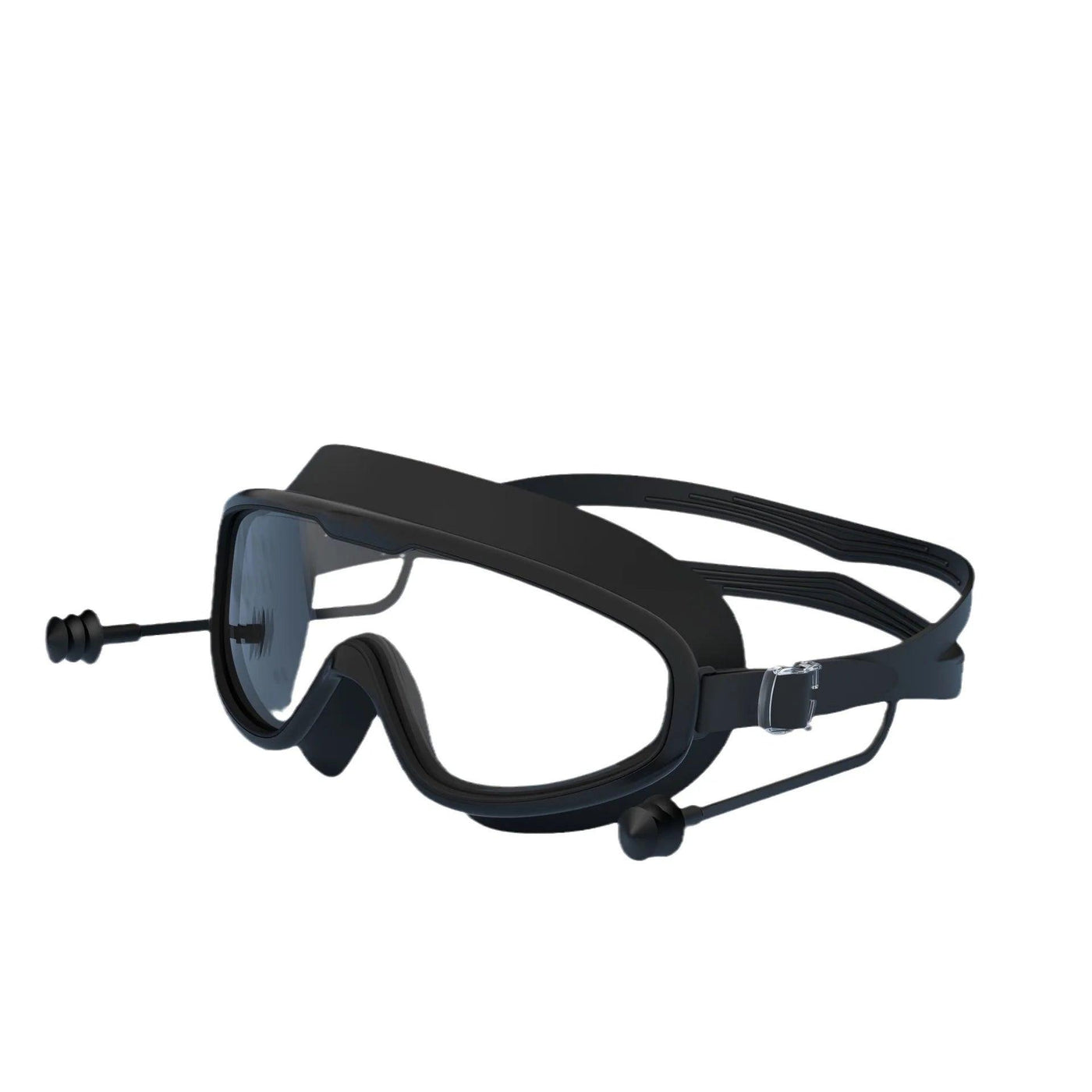 Adult Large Frame Swimming Goggles and Silicon Earplugs