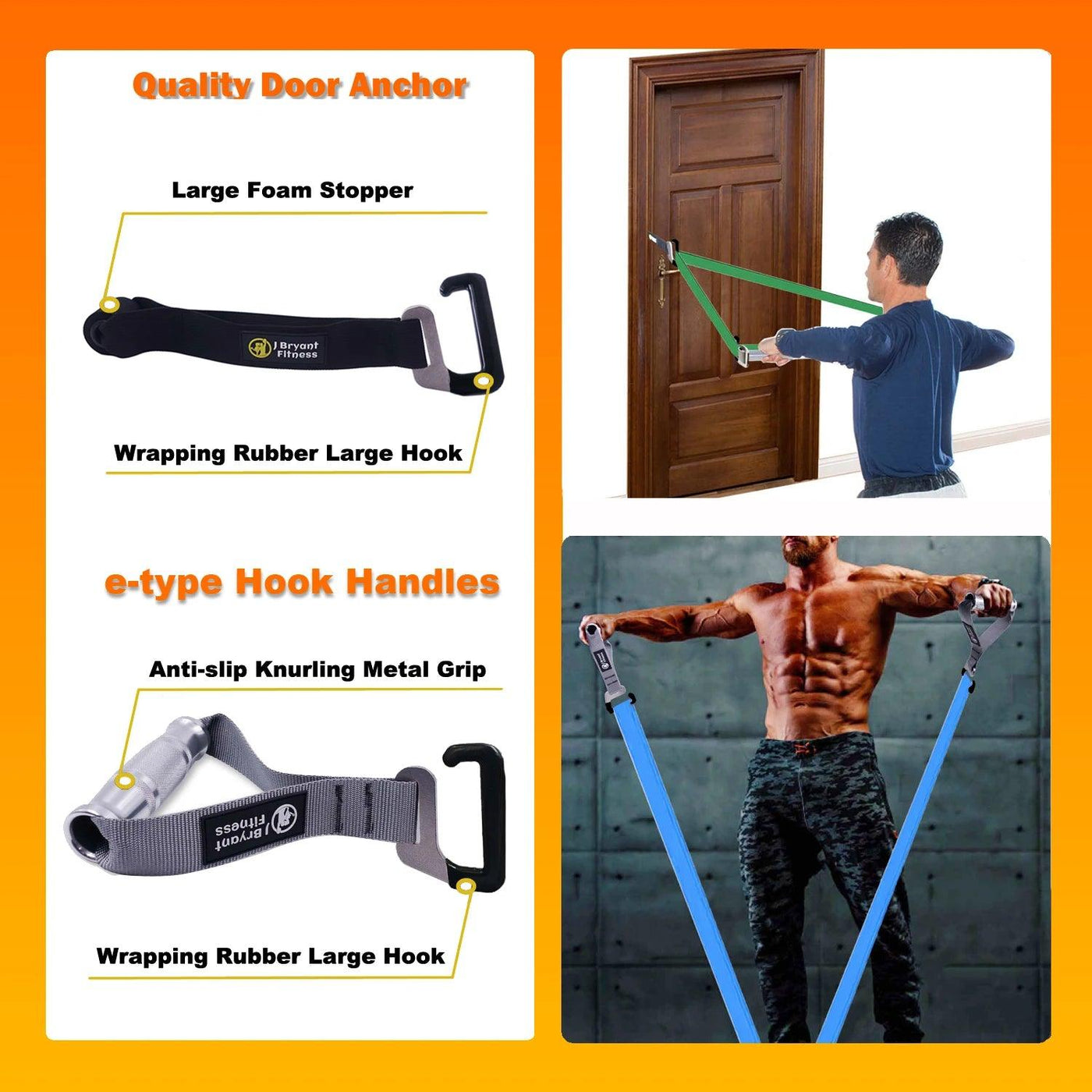 Portable Resistance Band  Bar Wrapping Rubber Hook