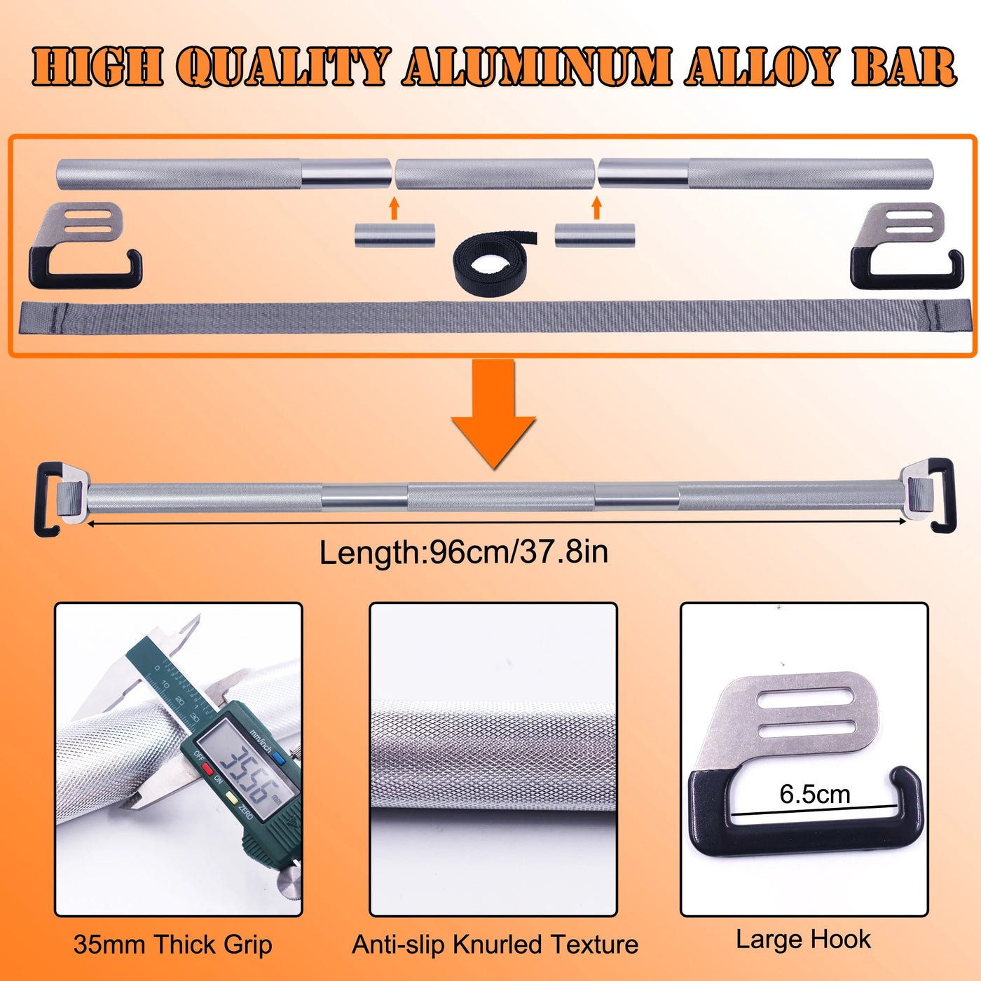 Portable Resistance Band  Bar Wrapping Rubber Hook