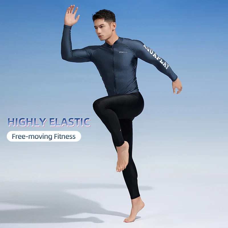 Full Zipper Long Sleeve Suit Swimming Surf