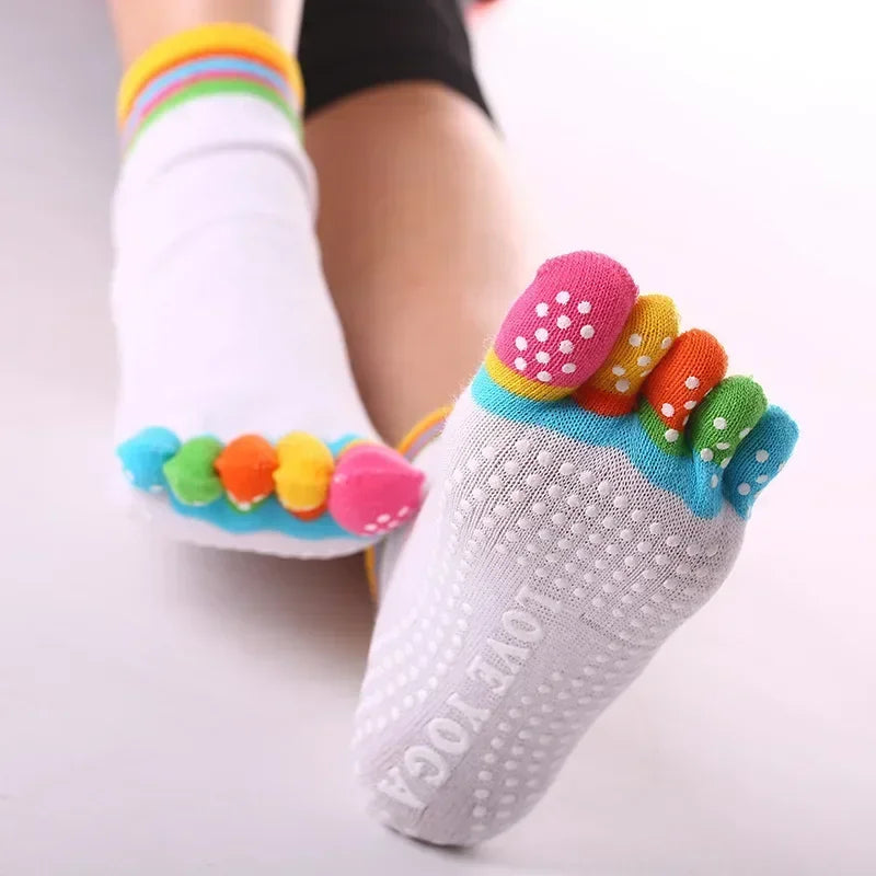 Breathable Cotton YOGA Sports Five-finger Socks