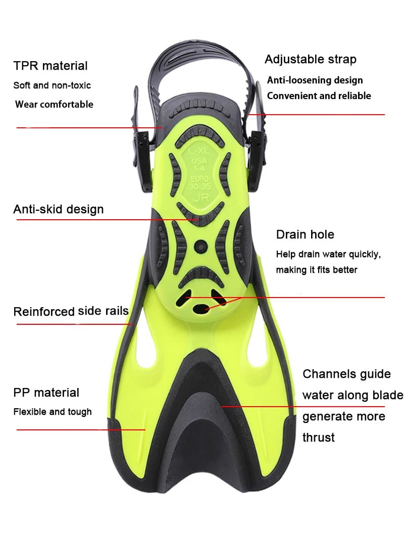 Adult Mask Snorkel Combo With Fins