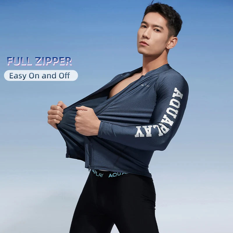 Full Zipper Long Sleeve Suit Swimming Surf