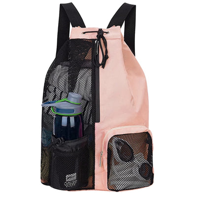 Multipurpose Mesh Drawstring Backpack