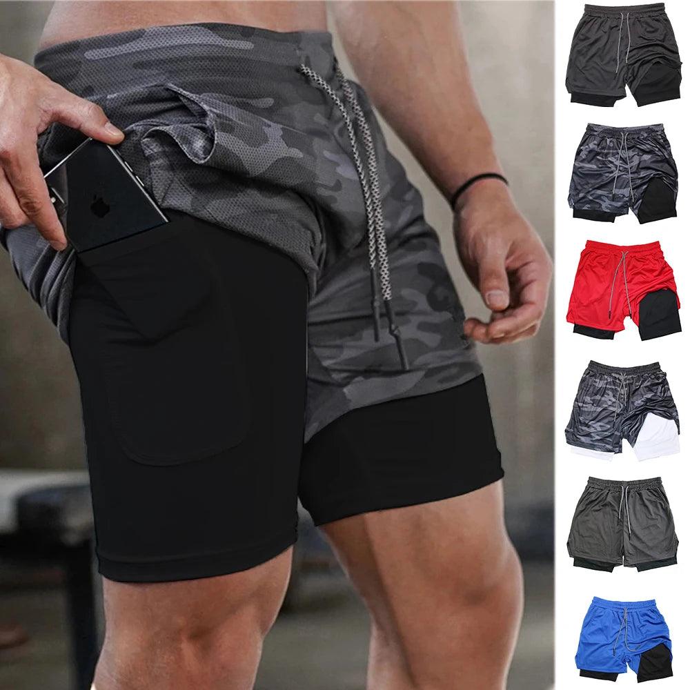 Men Camo Running Shorts