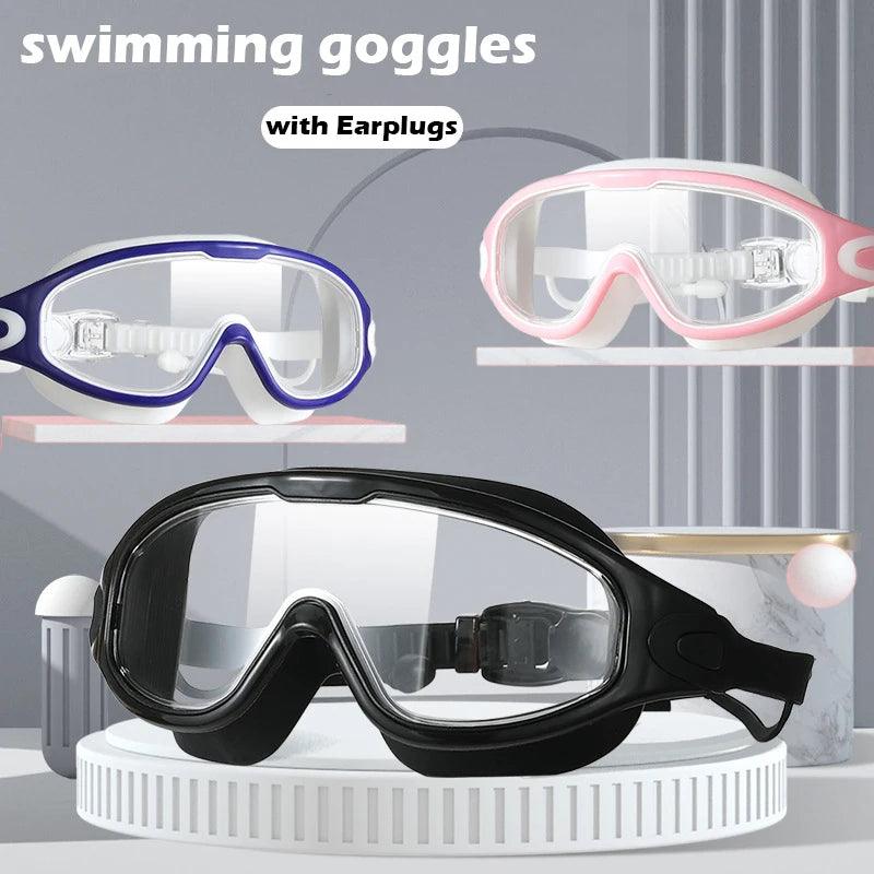 Waterproof And Anti Fog Electroplating Large Frame Swimming Goggles