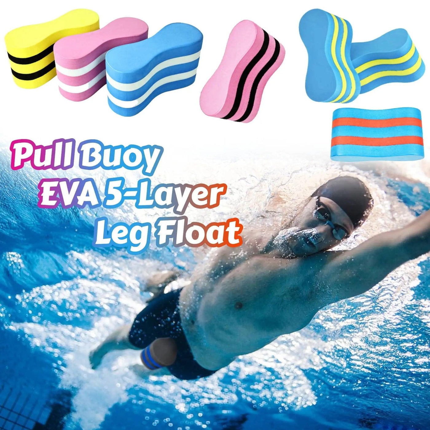 Figure-Eight Shaped Pull Buoy EVA 5-Layer Leg Float Aids