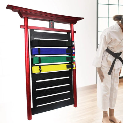 Wood Karate Belt Display Rack