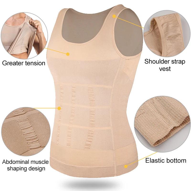 Men Slimming Body Shaper Vest Shirt