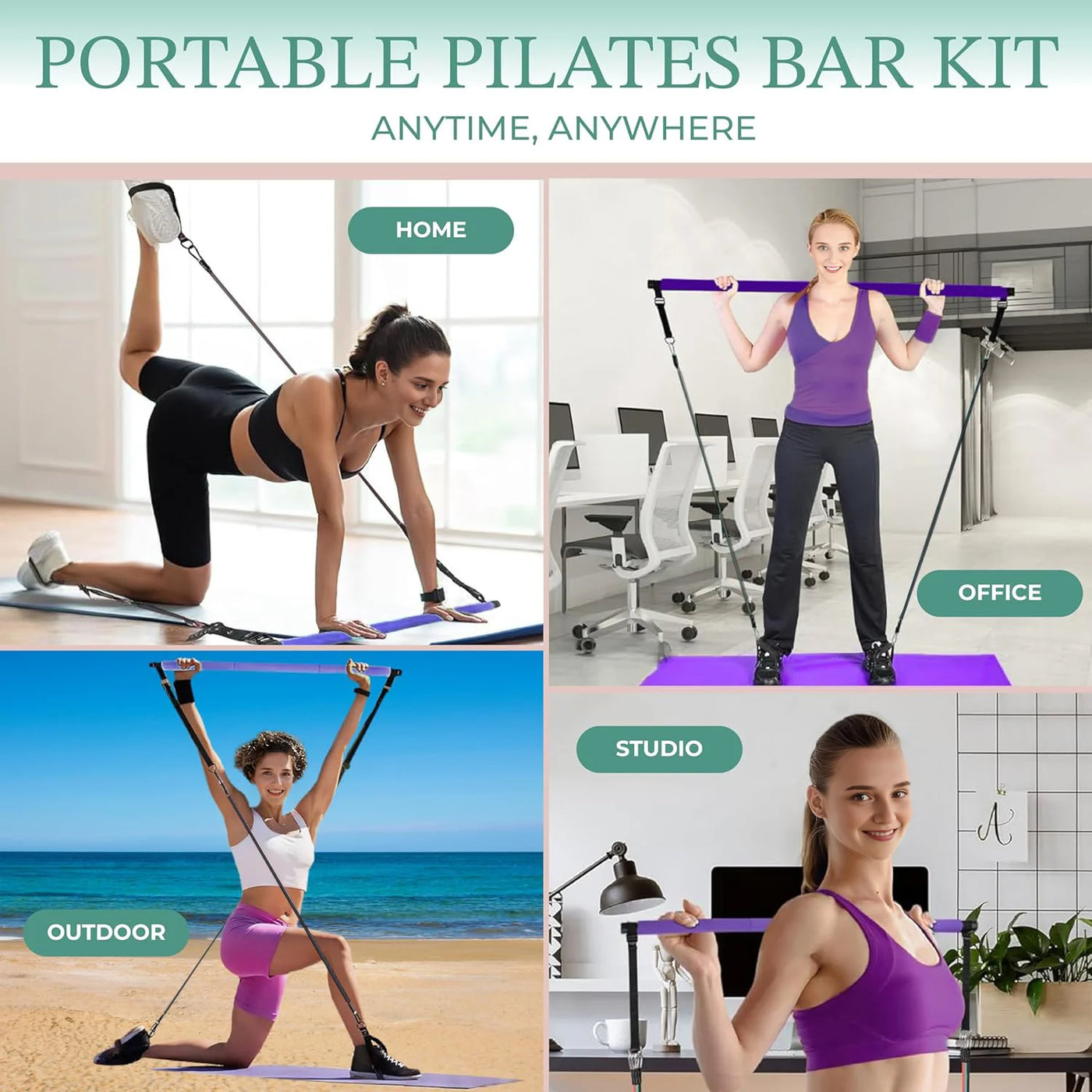 Pilates Bar Kit with Resistance Bands