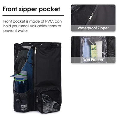 Multipurpose Mesh Drawstring Backpack