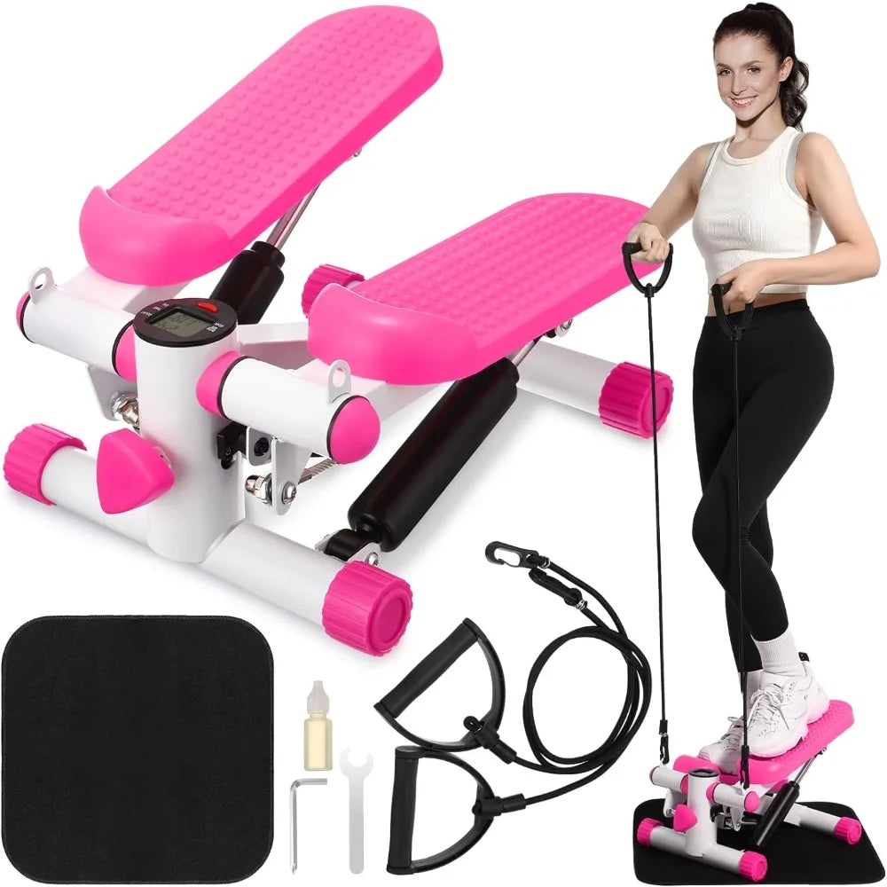 Fitness Stair Stepper with Adjustable Resistance Bands