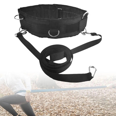 Resistance Band Power Strength Dragging Rope Gym Waist Belt for Pulling Sled