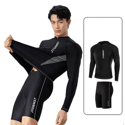 New Men's Quick-Drying Swimsuit Long-Sleeved Sun-proof Beach T-shirt