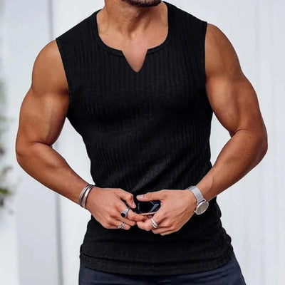 New men V-neck Vest gym Tank top