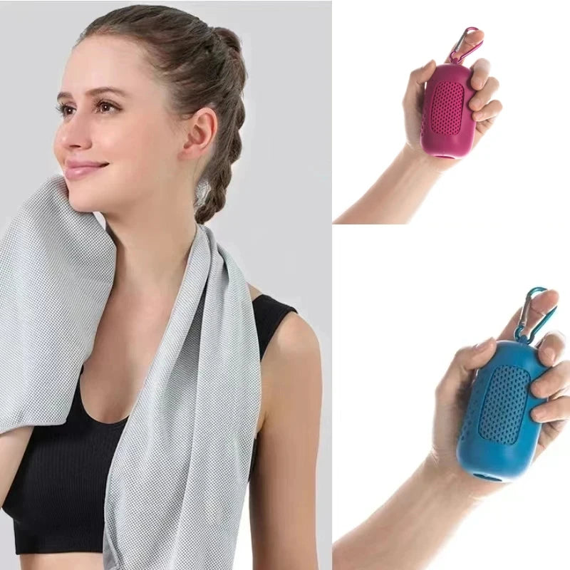 Portable Sport Towel with Mini Silicon Gel Set