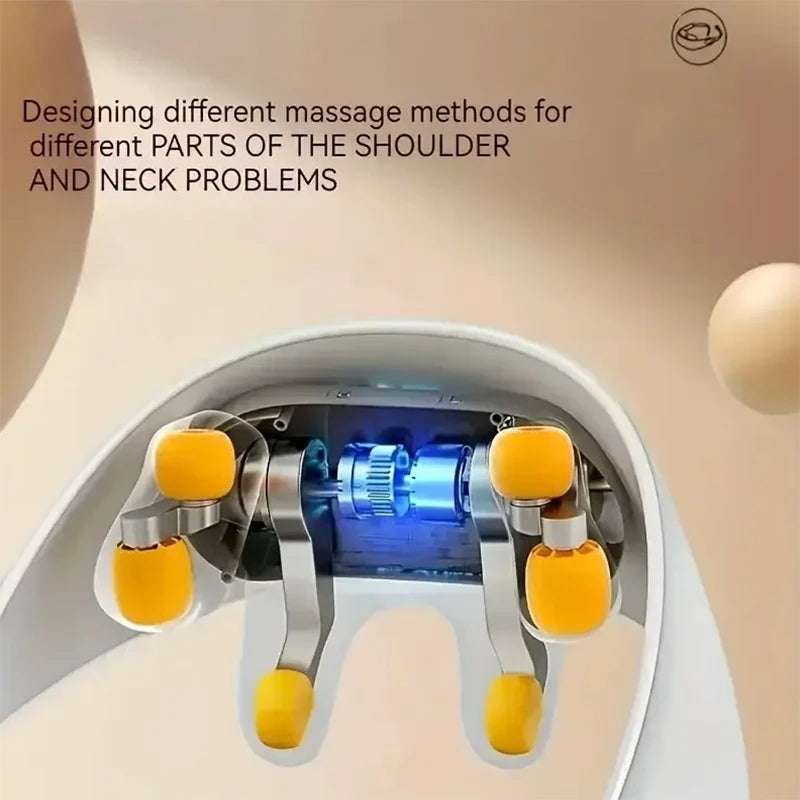 Neck and Shoulder Massager Deep Tissue Shiatsu Multifunctional Massage Shawl With Heat Pain Relief Electric Kneading Squeeze