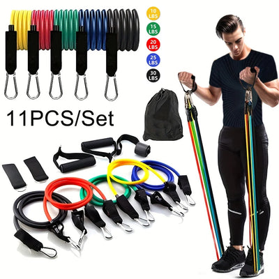 11pcs/Set Pull Rope Resistance Bands