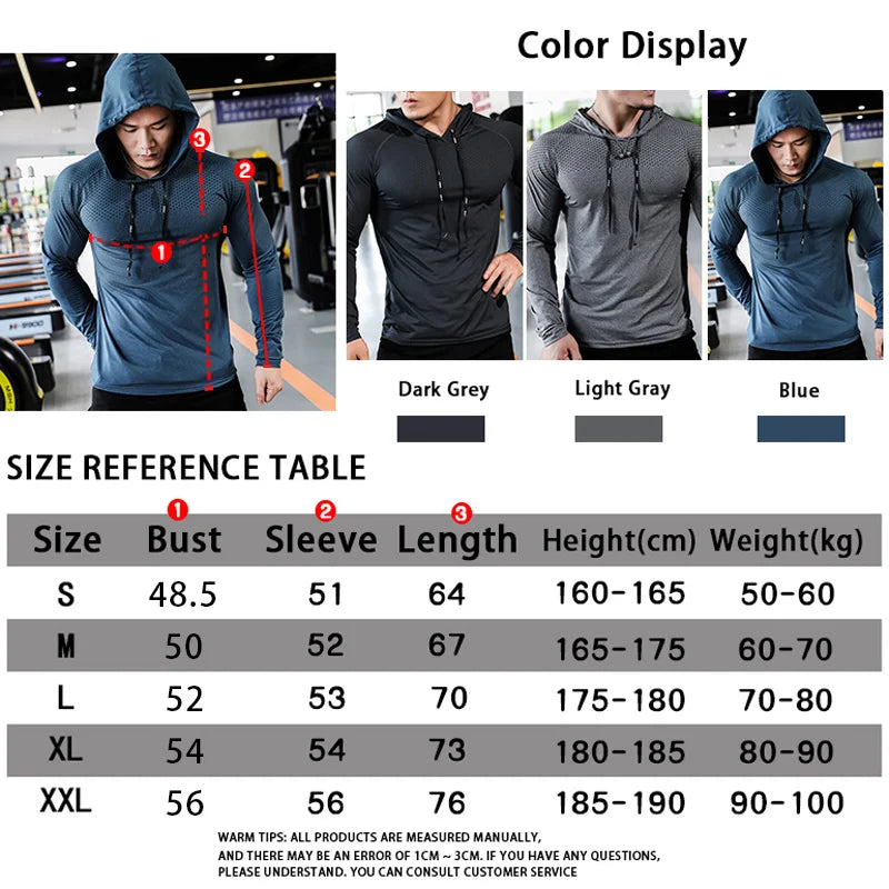 Mens Running Sport Hoodie