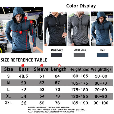 Mens Running Sport Hoodie