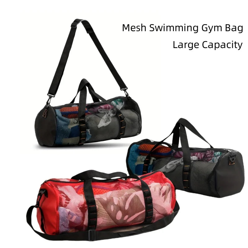 Large Capacity Mesh Duffel Fitness Bag