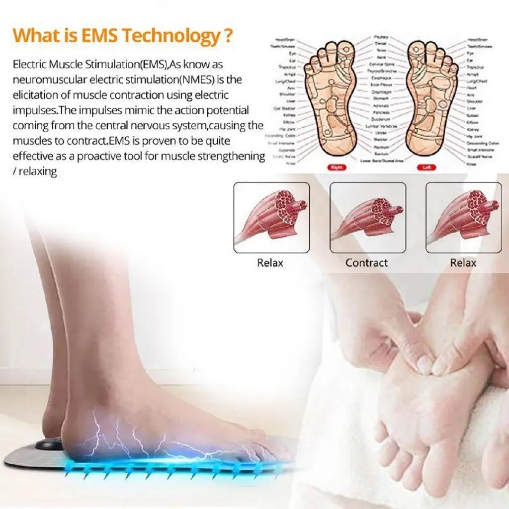 Massage Electric EMS Foot Pad Pengurut Kaki Feet Simulator Patch Stimulator Massager muscle stimulator Physiotherapy electrodes