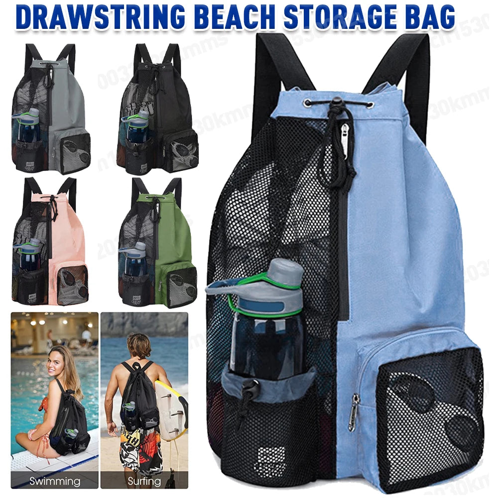 Multipurpose Mesh Drawstring Backpack