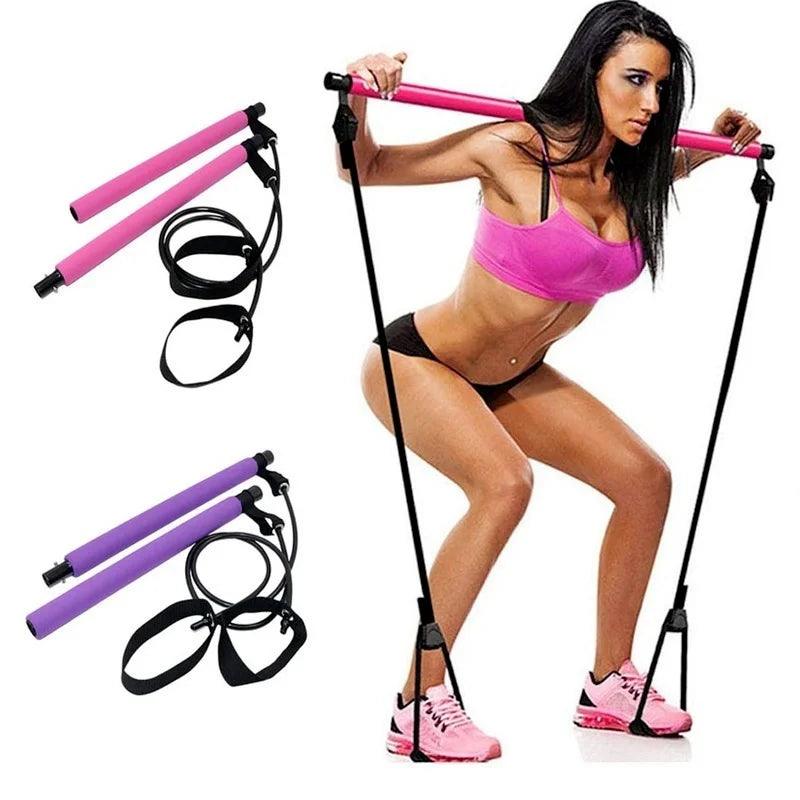 Portable Bar Stick with Resistance Band