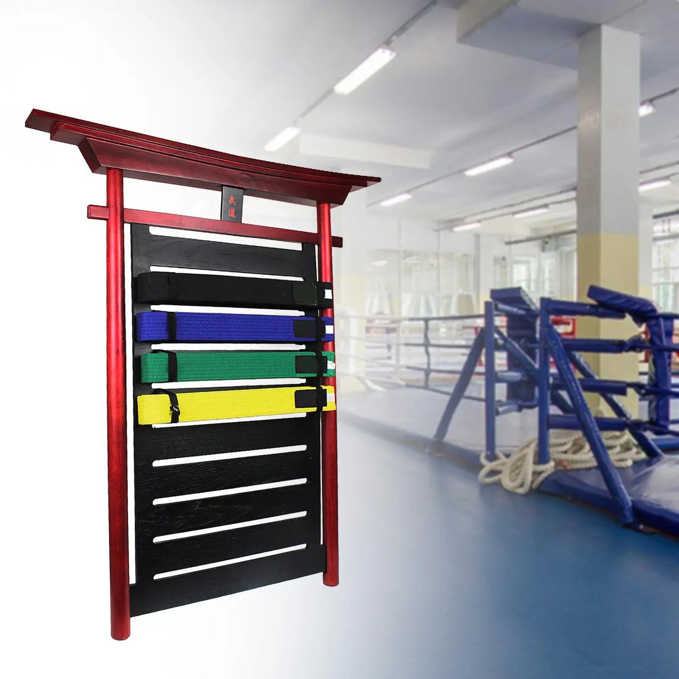 Wood Karate Belt Display Rack