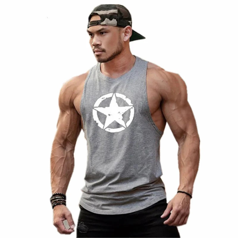 Sleeveless Sweatshirt Fitness Clothing Vests Muscular Man Singlet Men Gym Shirt Men's Clothes Top for Fitness Stringer Vest Tops