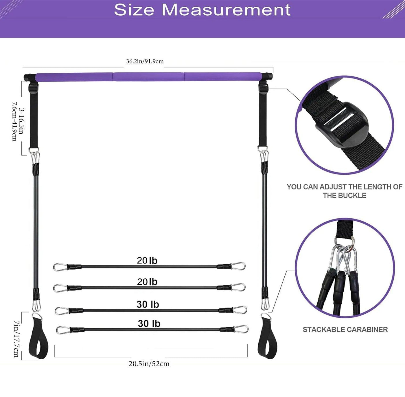 Pilates Bar Kit with Resistance Bands