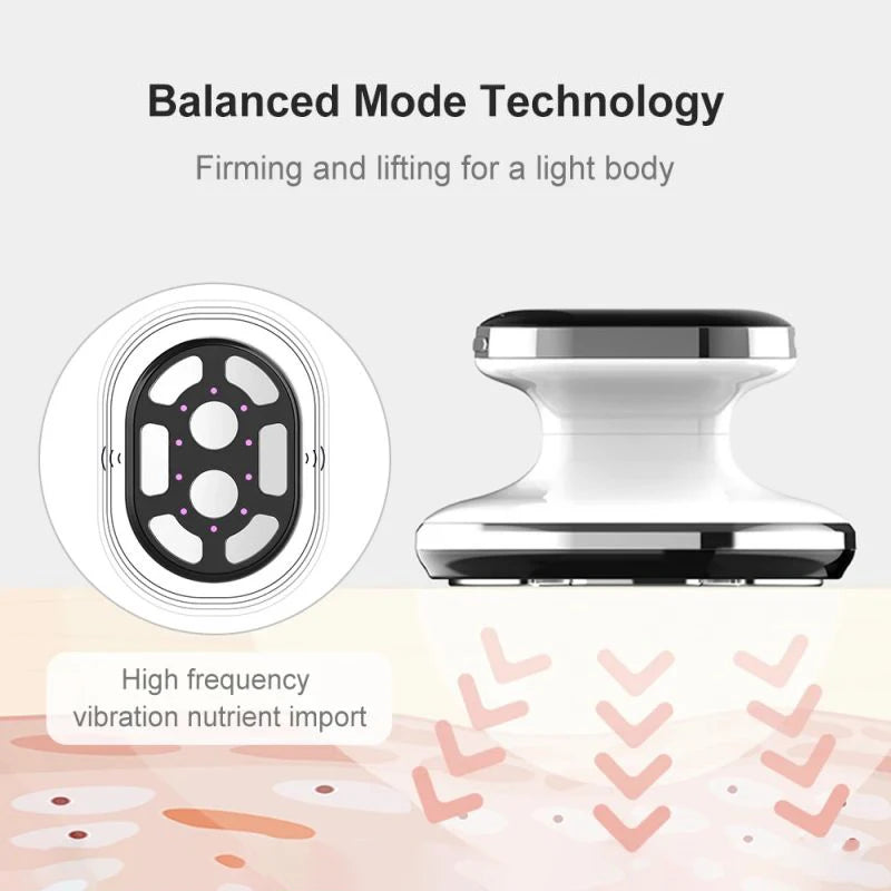 Radio Frequency Body Slimming Machine Fat Burner Slim Shaping Device LED Light Lose Weight Cellulite Massager Black White