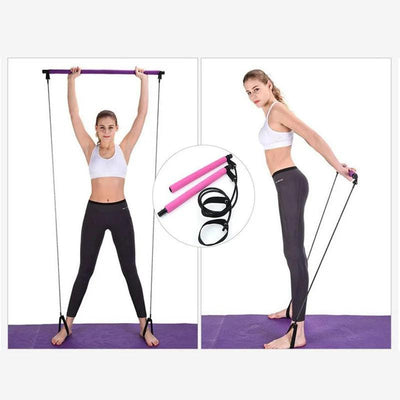 Portable Bar Stick with Resistance Band