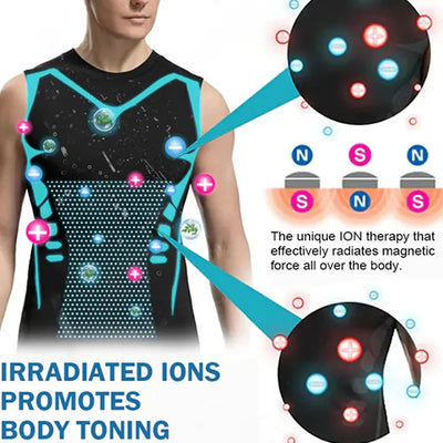 Sleeveles Ionic Shaping Vest For Men