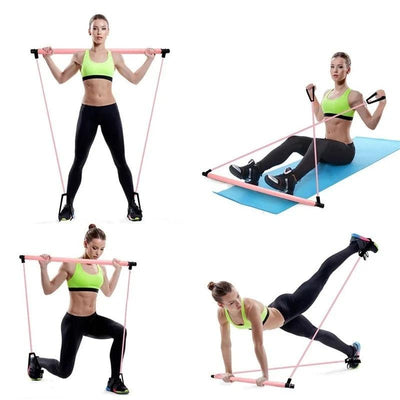 Portable Bar Stick with Resistance Band