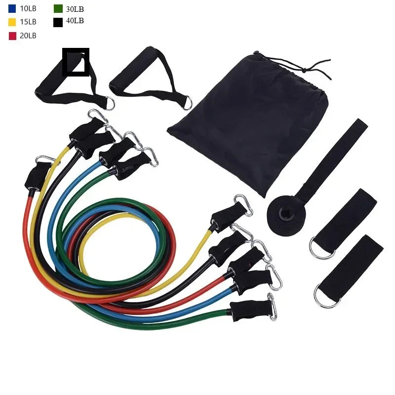 11-Piece Set Resistance Bands Tensioner Pull Rope