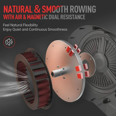 Air & Magnetic Resistance Rowing Machines