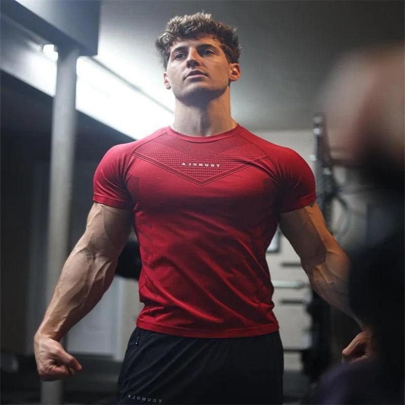 Men Short Sleeve Rash Guard Compression Shirts