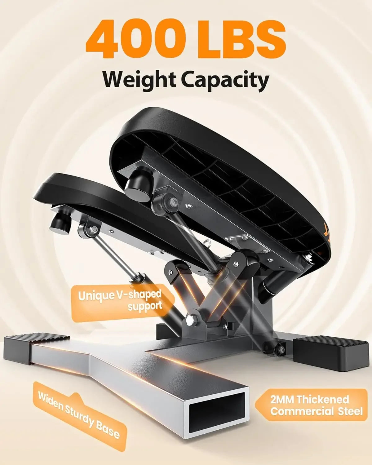 Stair Stepper for Exercise Mini Stepper with Resistance Bands