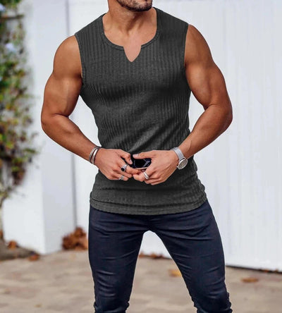 New men V-neck Vest gym Tank top