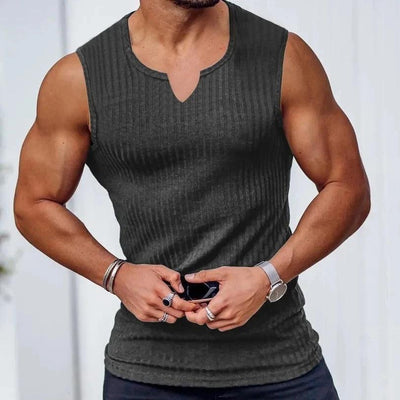 New men V-neck Vest gym Tank top