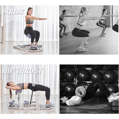 Sissy Squat, Hip Thrust, Push-up, with Bonus Resistance Bands for Full Body Workout