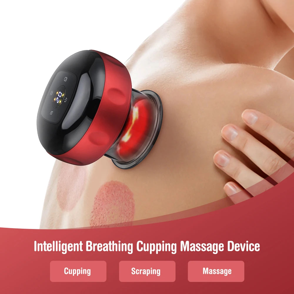 Smart Electric Vacuum Cupping Device With Heat