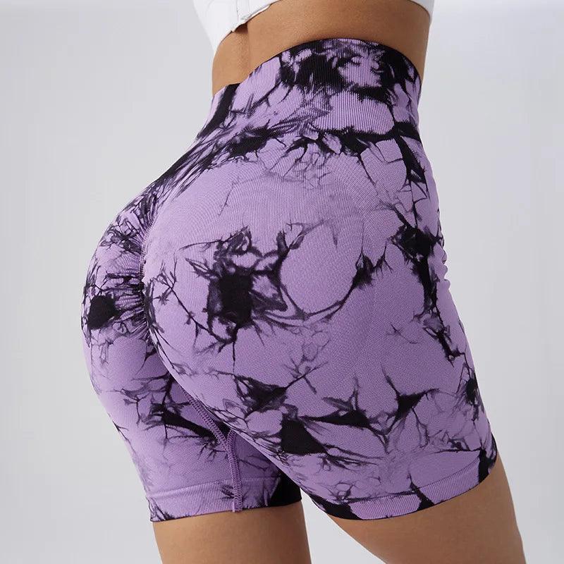 Seamless Tie Dye Push Up Shorts