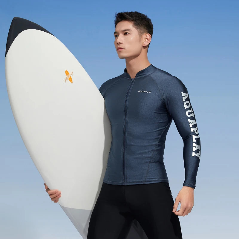 Full Zipper Long Sleeve Suit Swimming Surf