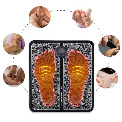 Intelligent Electric Massager EMS Foot Muscle Massager Acupoint Pulse Massage Patch Relief Pain Relax Improve Blood Circulation